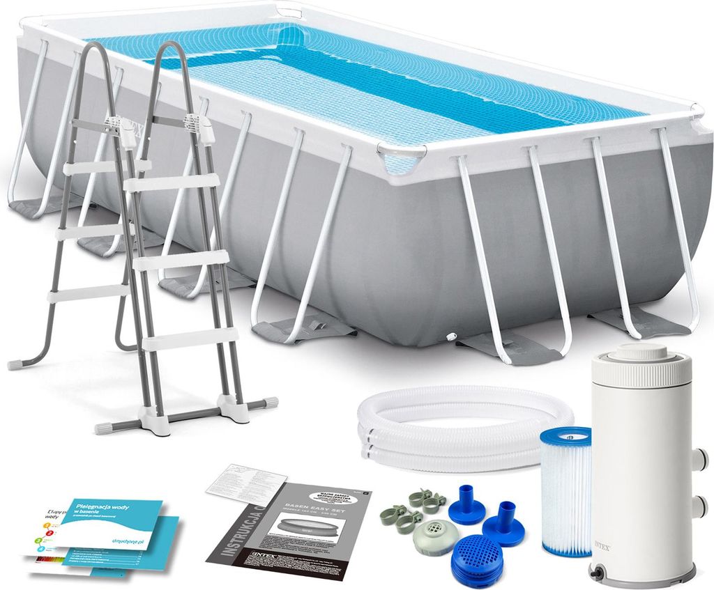 INTEX 26788GN Prism Frame Pool rechteckig 400x200x100 cm Produktbild 