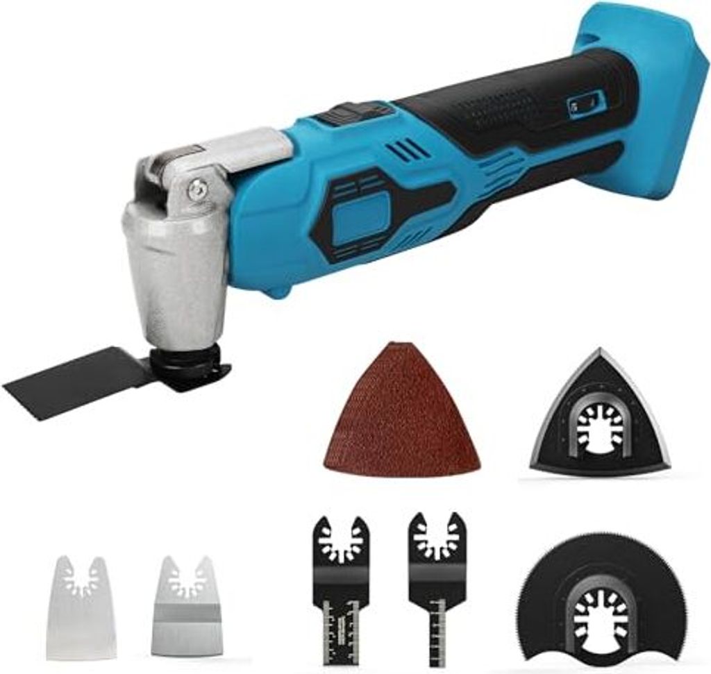 Wingfly Cordless Multifunktionswerkzeug Makita-Batterie 18 V, oszillierende Multitool 6 einstellbare Geschwindigkeiten (Vibrationsnummer 8000-19000 mi