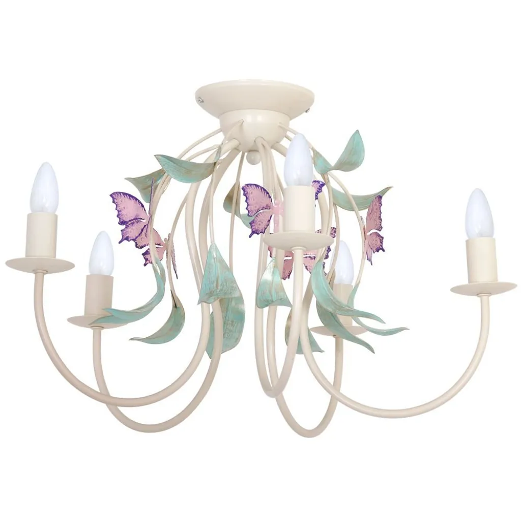 Lustre multicolore Summer 5 lumières en métal pour salon et chambre