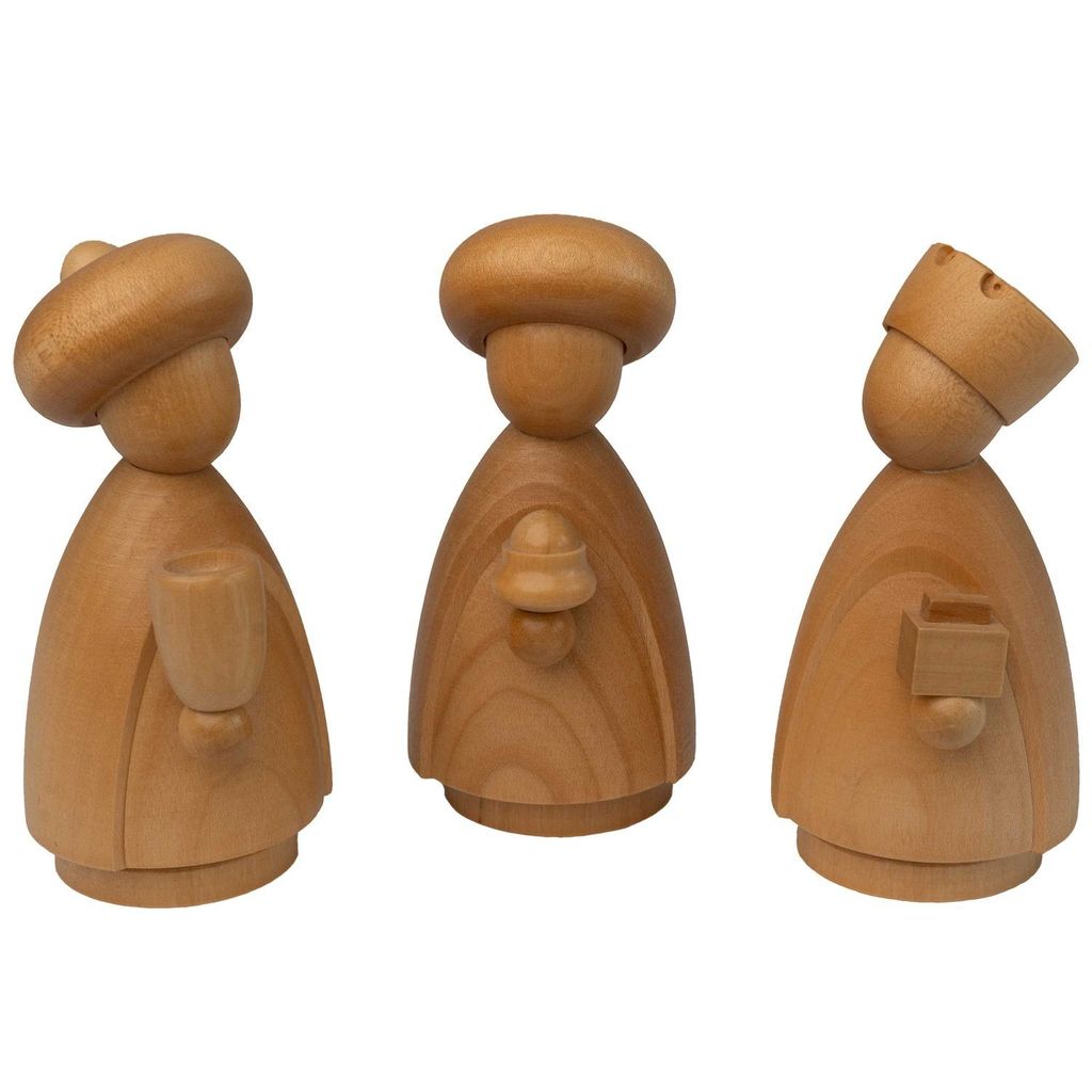 Hennig Krippenfiguren 10 cm, Motiv:Heilige 3 Könige - natur