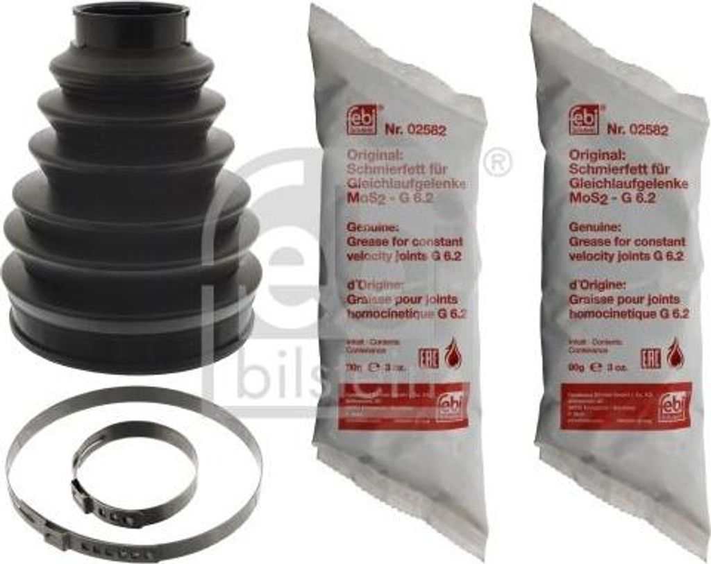 FEBI BILSTEIN 100002 Manschettensatz, Antriebswelle OE 329302 kompatibel mit C4er, C4, C5, Xantia, XM, 307, 406, 407, 605, 607
