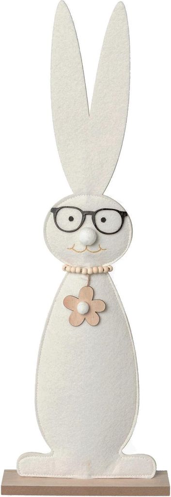 Filz HASE stehend. BOBBY Ca 58cm. Deko Osterhase, Filzhase mit Brille.