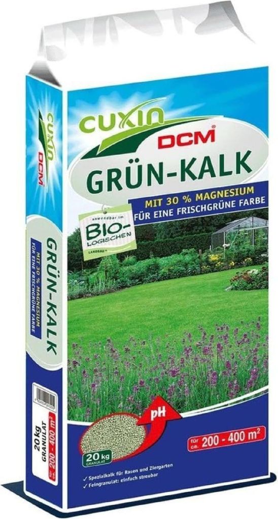 Cuxin Grünkalk 20 kg Granulat Grün Kalk Rasenkalk Rasen Produktbild 