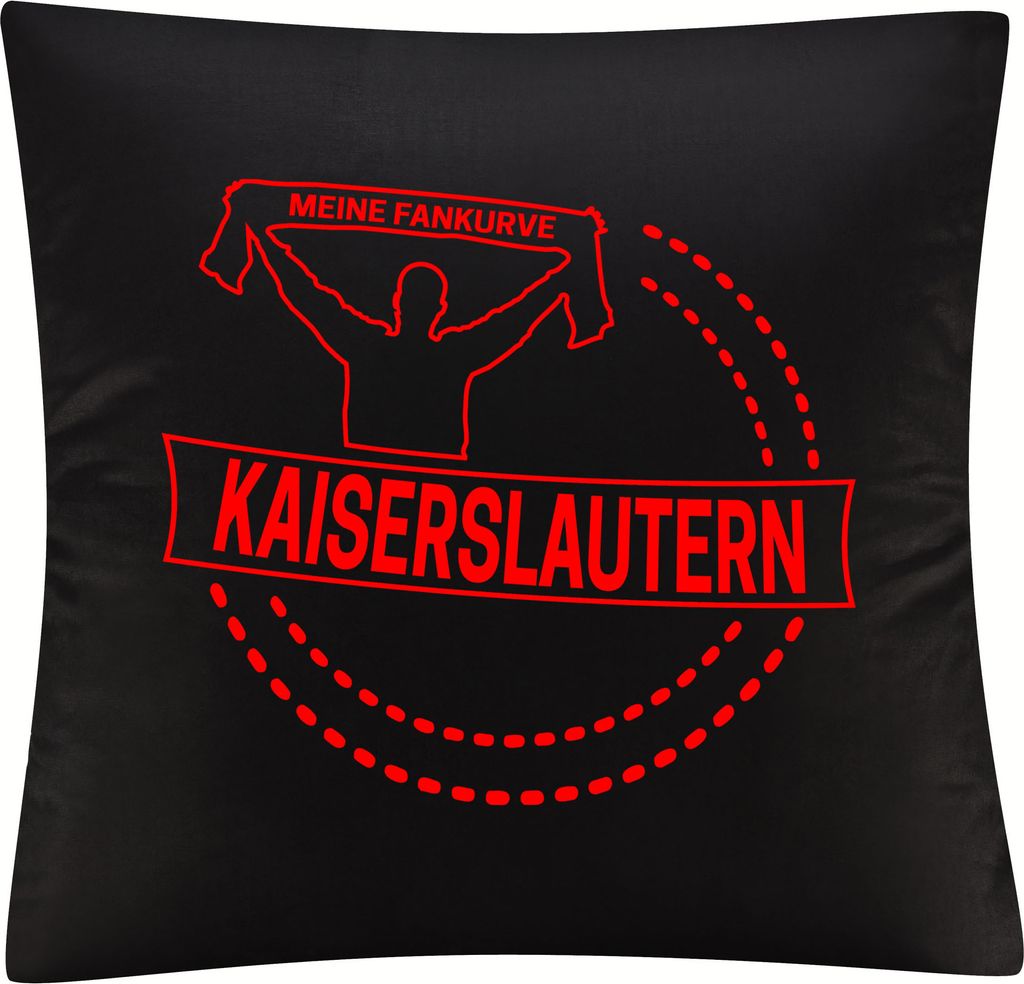 multifanshop Kissenbezug - Kaiserslautern - Meine Fankurve, schwarz, Größe one size