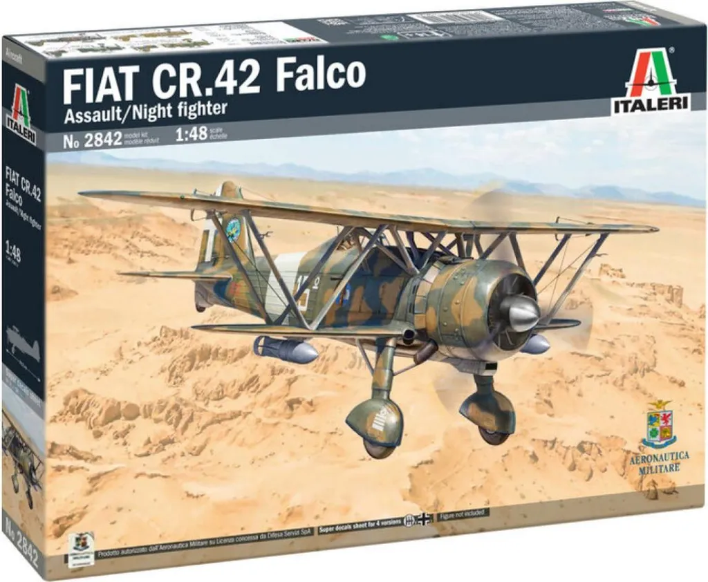 Modélisme : Fiat CR.42 Falco 1:48 Chasseur/Nuit (Regia Aeronautica)