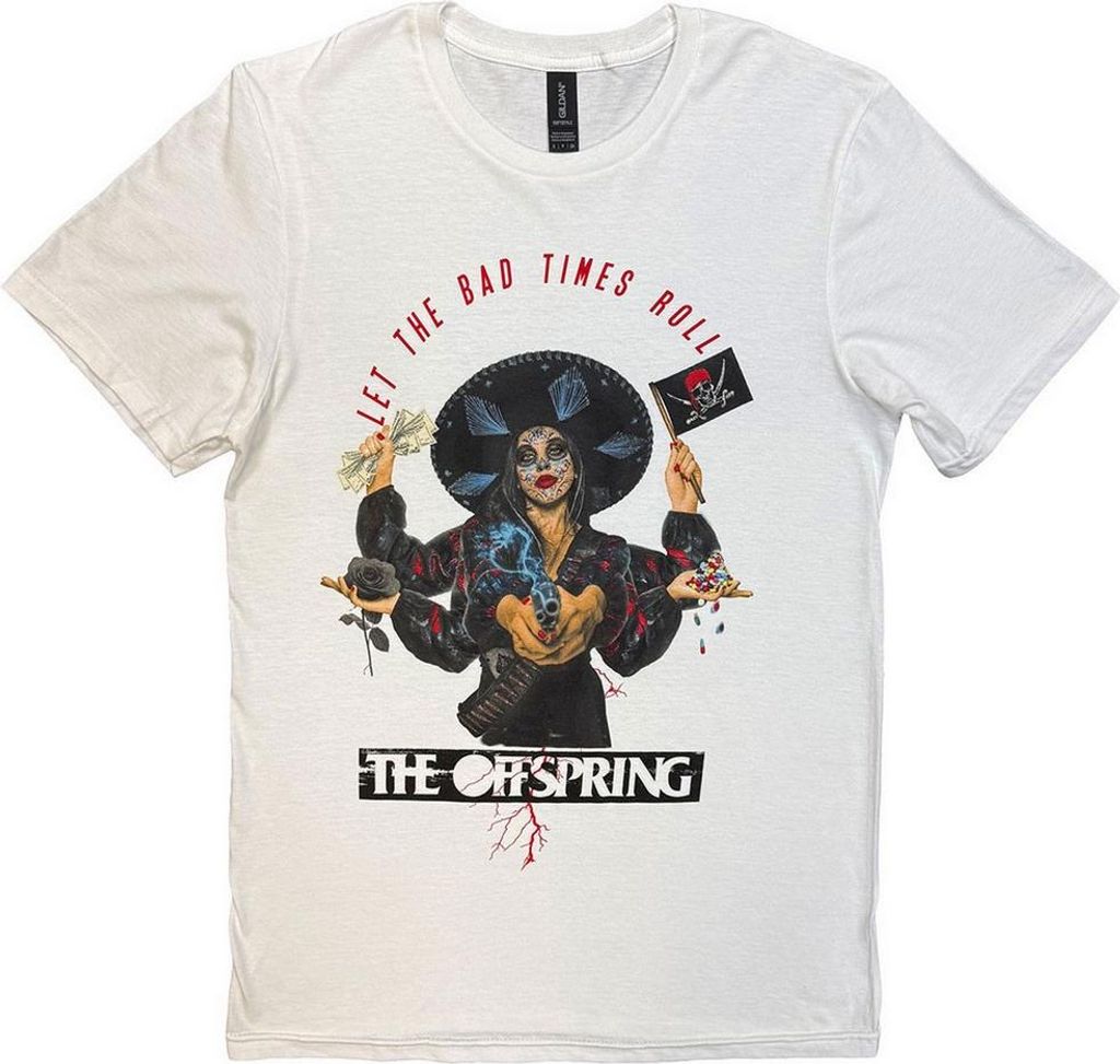 The Offspring - "Shooting Gun" T-Shirt für Herren/Damen Uni RO15385 (XXL) (Weiß)