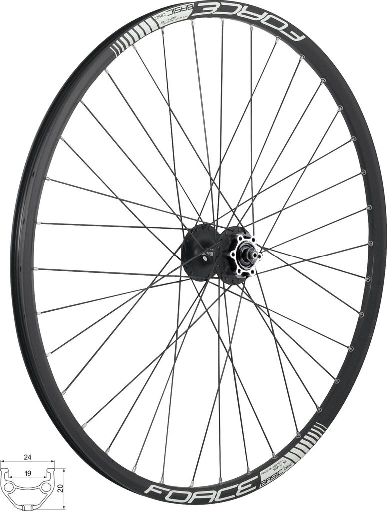 Vorderrad 27,5" FORCE BASIC DISC 584x19 HBM475 6b 36sh Produktbild 