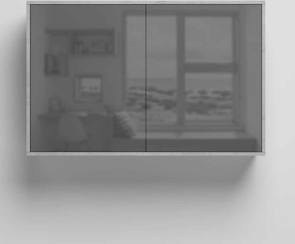 SMARTBett Hängeschrank zu 90 & 120 Schrankbetten Horizontal Standard Beton Anthrazit Hochglanz