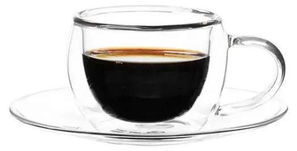 Bricard - Kaffeegeschirr - Doppelwandige Gläser - 4-teilig - 140 ml - Transparen