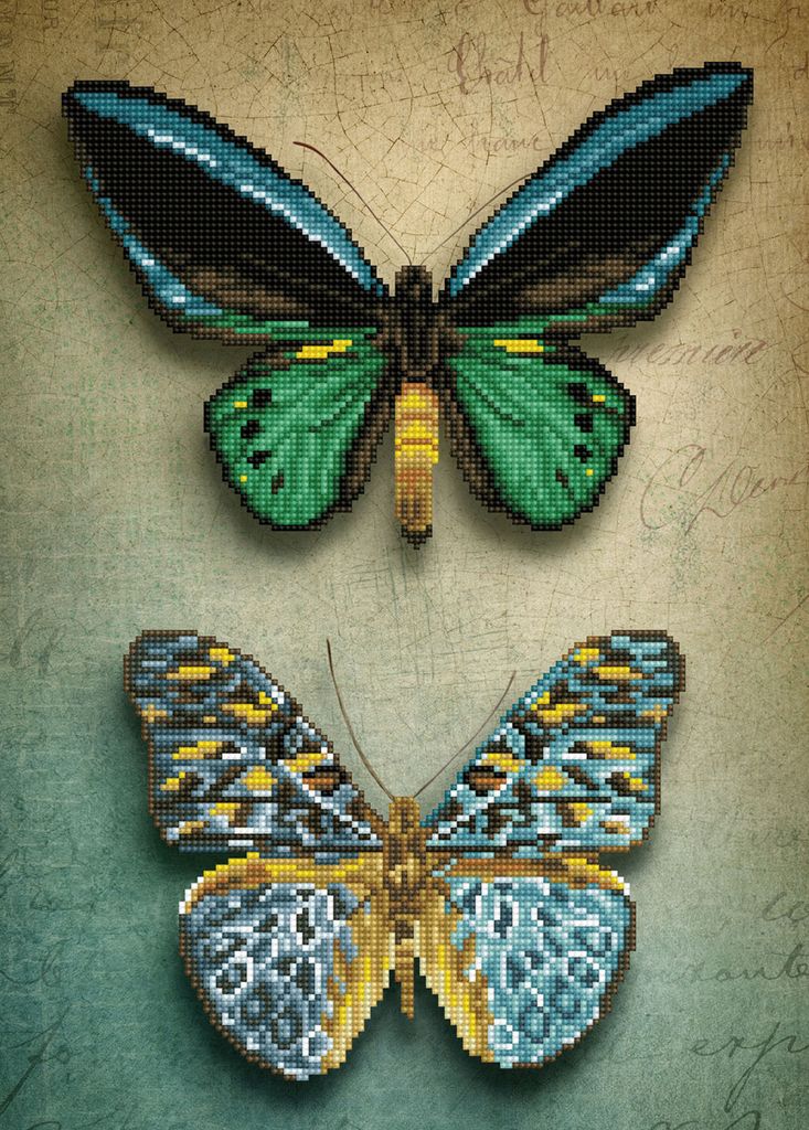 Antique Butterflies Diamond Dotz: 52x 37 cm