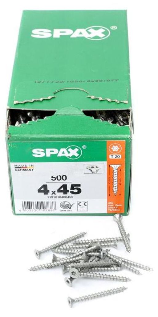 SPAX® 1191010400455 SPAX® Universalschrauben T20 Senkkopf Zdjęcie produktu 