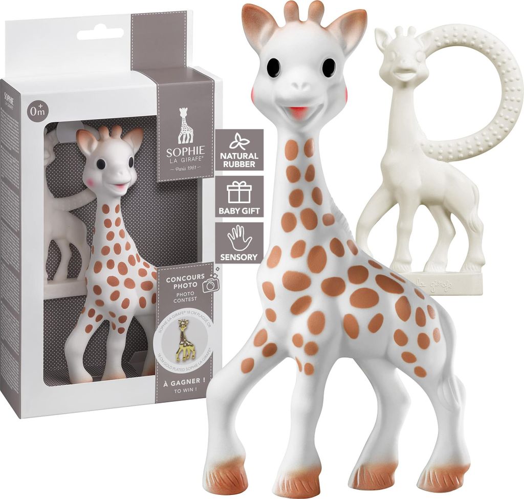 Set Regalo Sophie La Giraffa + Anello Dentizione - Gomma Naturale 100%, Per Neonati Da 3 Mesi - Foto 3