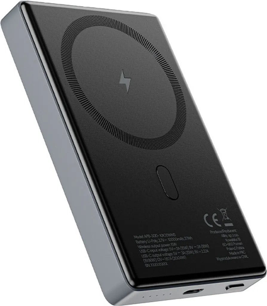Allity Powerbank sans fil APB-300 Gris Magnétique 10000mAh PD QC 20W