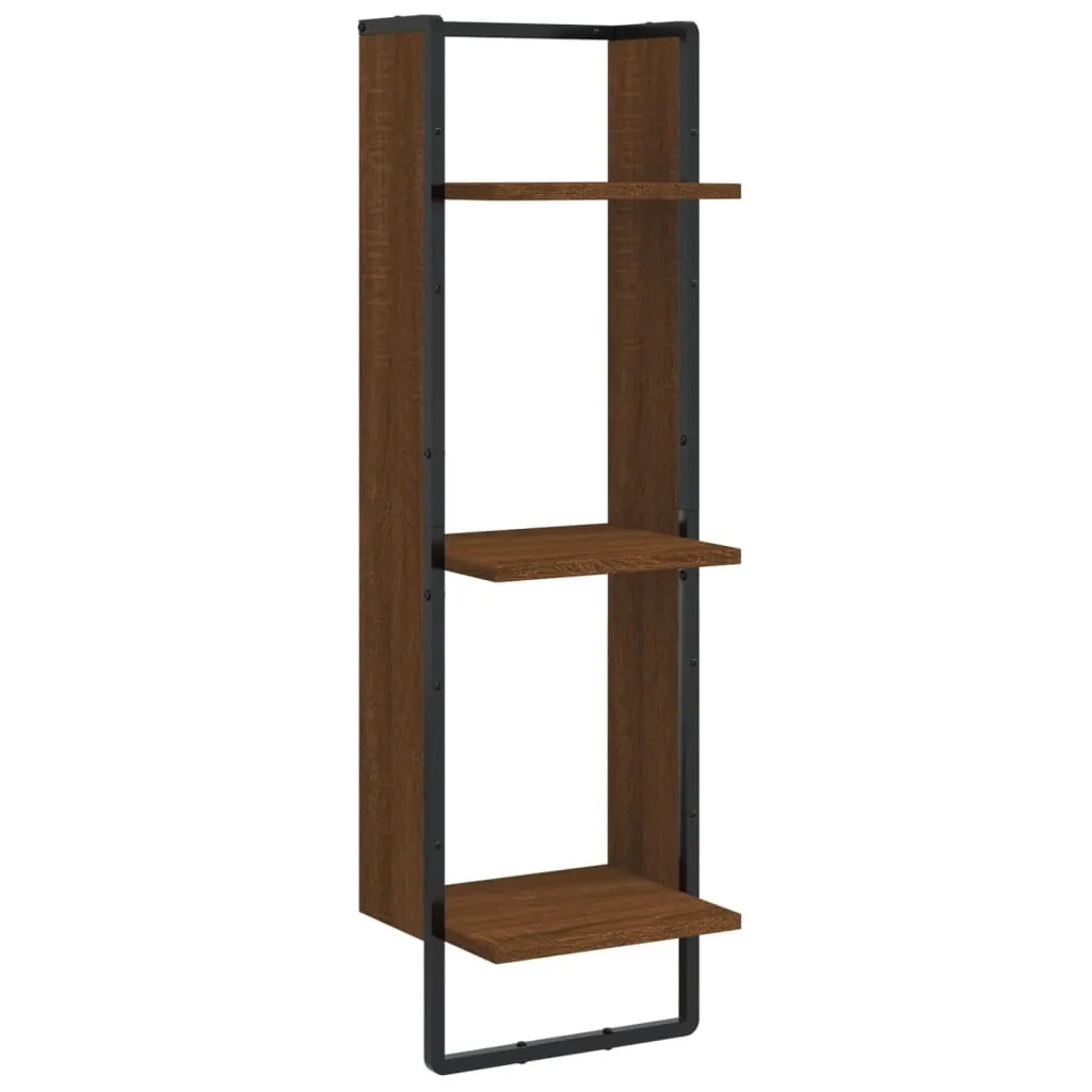 Libreria Parete Rovere Marrone 30x25x100cm SYFAX™ - Design Multistrato