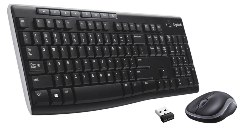 Logitech MK270, dimensioni complete (100%), senza fili, RF Immagine del prodotto 