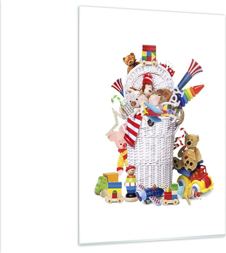 Bilder auf glas - Einteilig - Spielzeug Kinder Spaß Freunde - 80x120cm - Glasbilder - Wandbilder - Bilder - Wanddekoration aus Glas - Glas Bilder ...