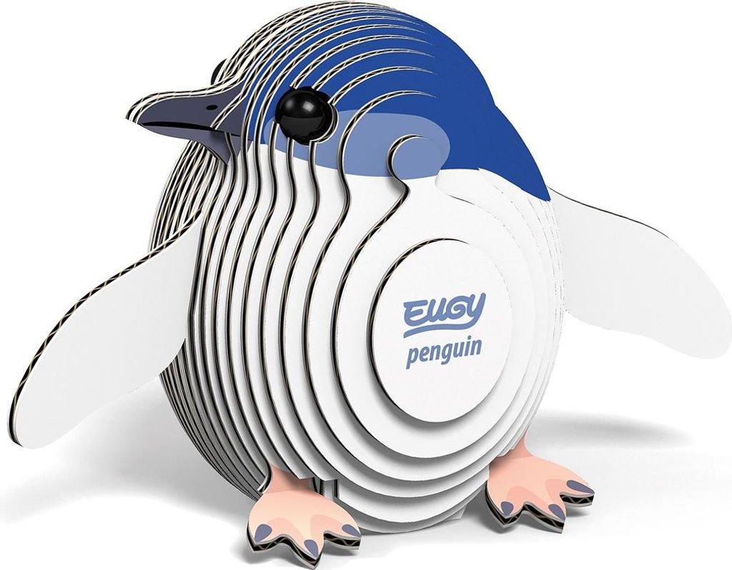 EUGY 3D Bastelset Pinguin (Miniatur-Tierfigur, aus Wellkarton) 650017
