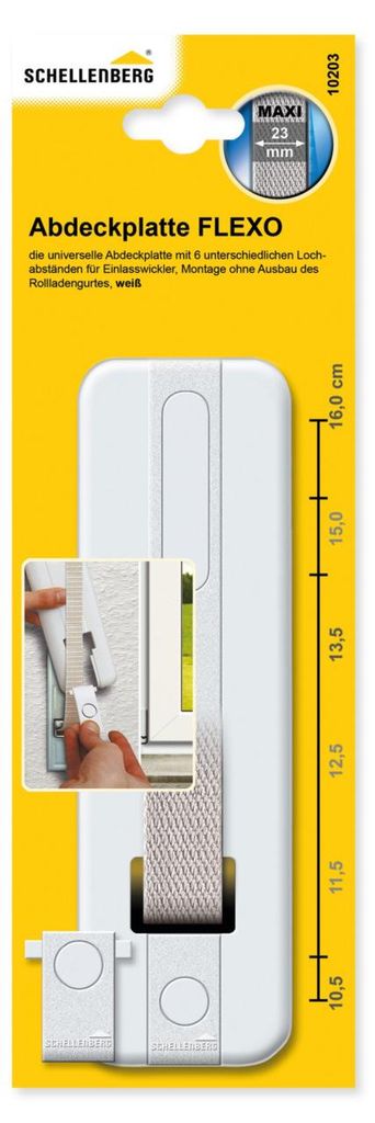 Schellenberg Abdeckplatte FLEXO 10,5 bis 16,0 cm - weiß Produktbild 