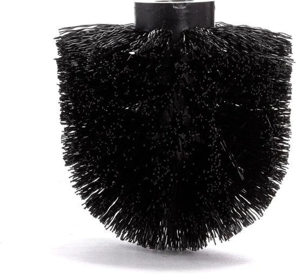 Brosse WC inox noire avec manche extra long pour un nettoyage profond