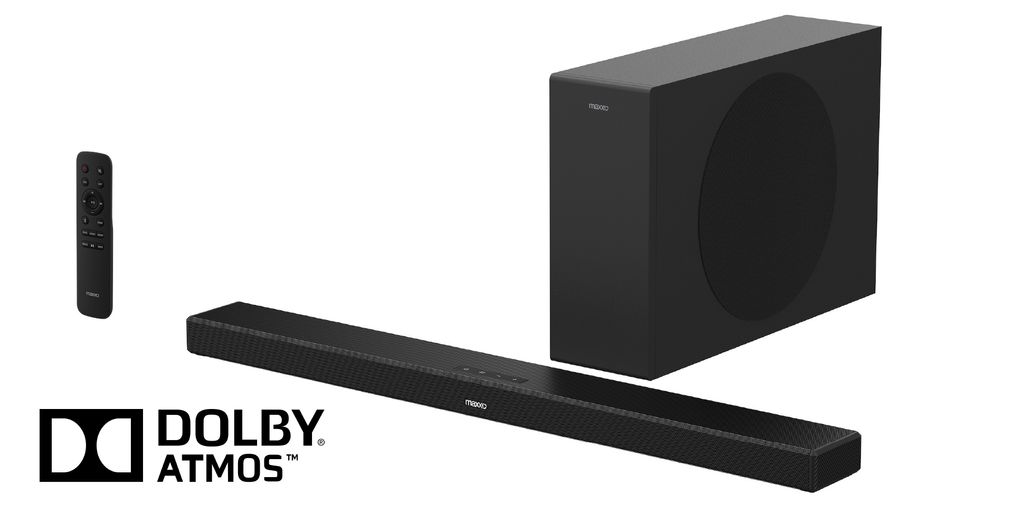 Maxxo 2.1 Soundbar mit Subwoofer – 240W Klangriegel TV Boxen – Dolby Atmos, HDMI ARC, Bluetooth 5.3, Heimkino Lautsprecher