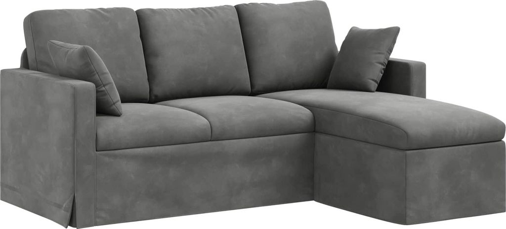 vidaXL Sofa Dunkelgrau 178 x 134 x 80 cm Samt Produktbild 