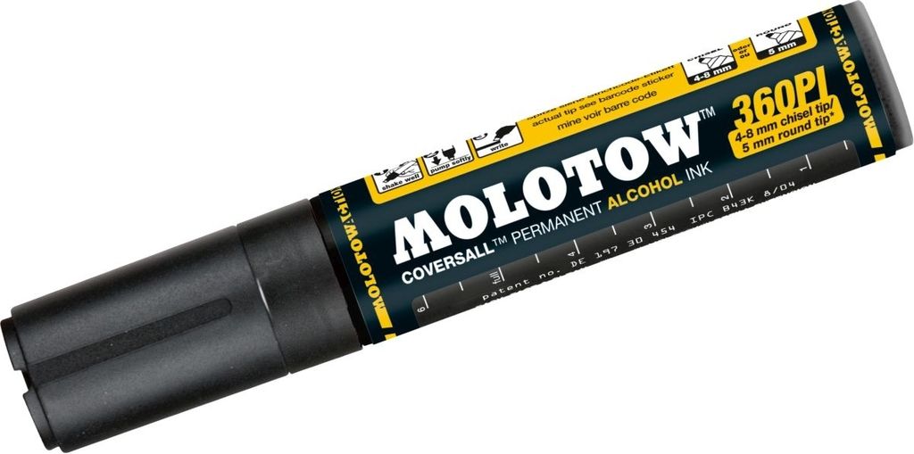 Permanentmarker Masterpiece Coversall nachfüllbar 367PI 4-8mm signalschwarz Packung mit 6 Stück