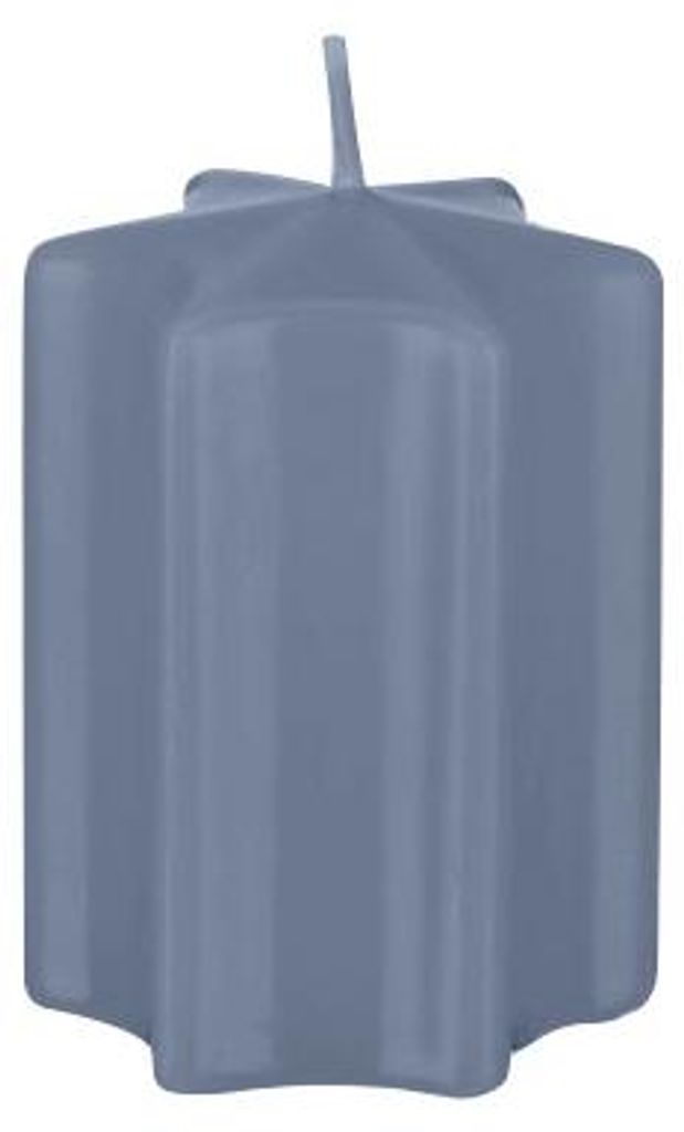 Sternkerzen Pacific Blau Grau 120 x Ø 60 mm, 8 Stück Produktbild 
