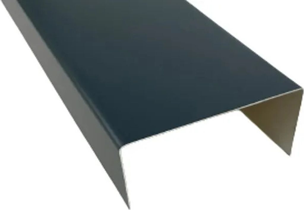 1 m U-Profil Winkel Abdeckprofil U Leiste Ublech Alu anthrazit RAL 7016 A=35 B=80 C=35 mm