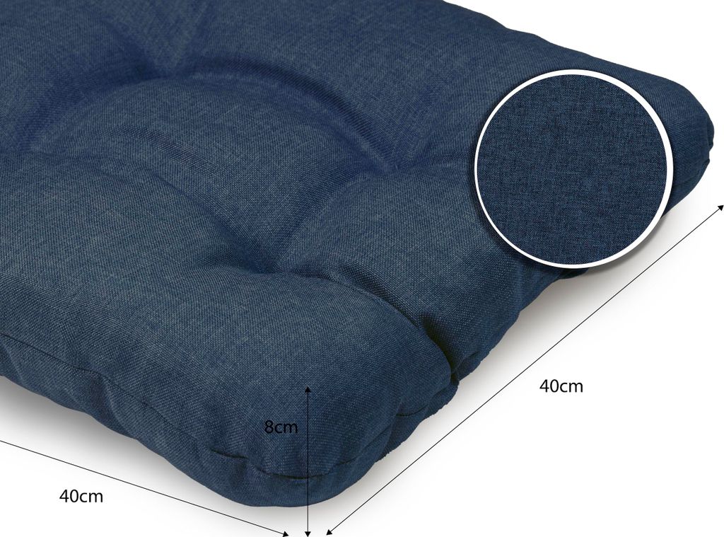 Sunnypillow Stuhlkissen 45x45cm Blau