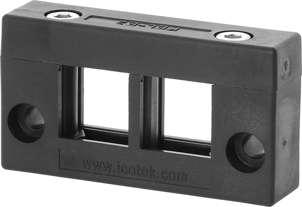 icotek Kabeleinführungsleiste KEL08/02 schmal für Kabeltüllen 2x klein Montageausschnitt 43,0mm x 24,0mm - 1 Stück