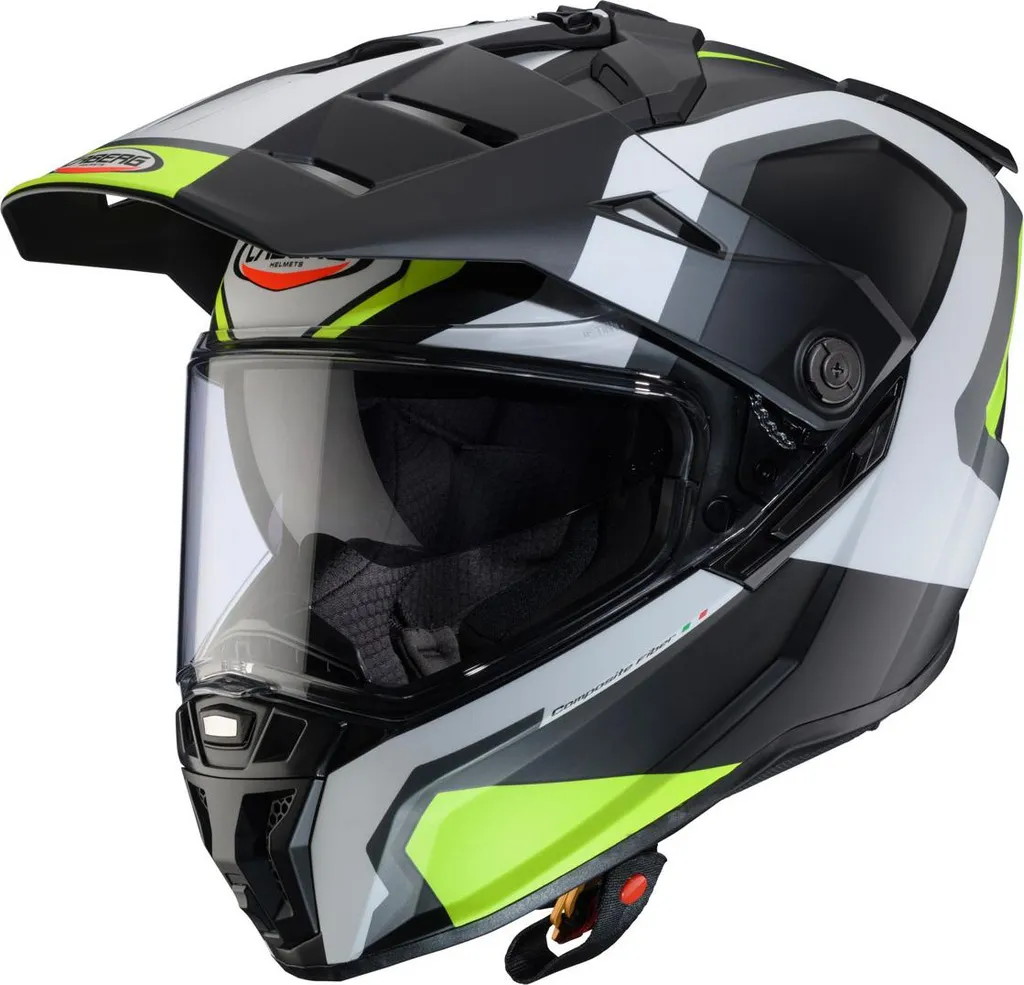 Casque motocross noir mat et jaune Caberg Tanami Scram grand confort 2XL