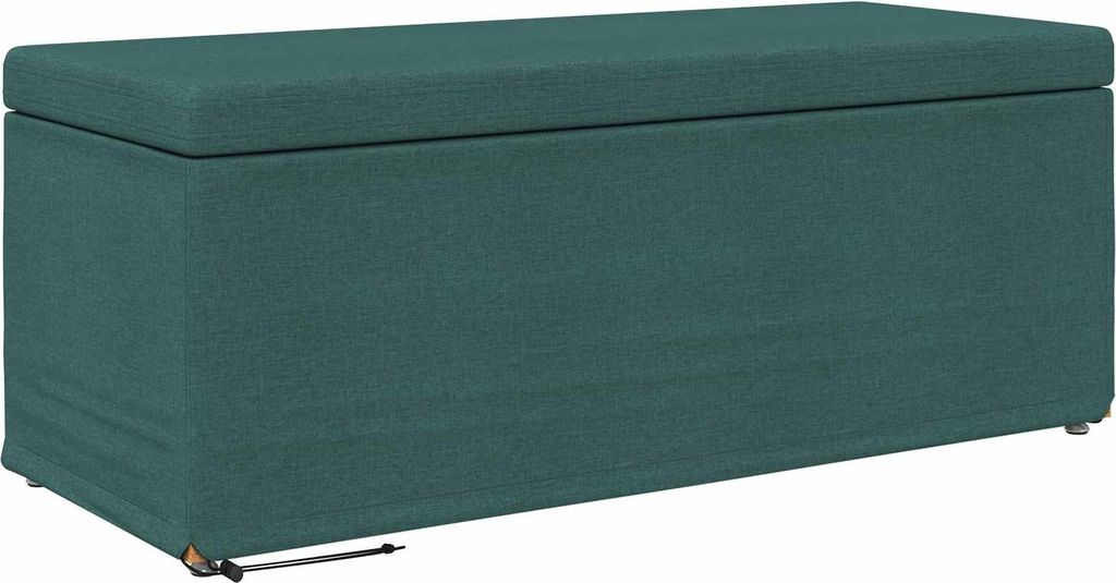 Hocker Dunkelgrün 101 x 41 x 40 cm Stoff und Pressholz
