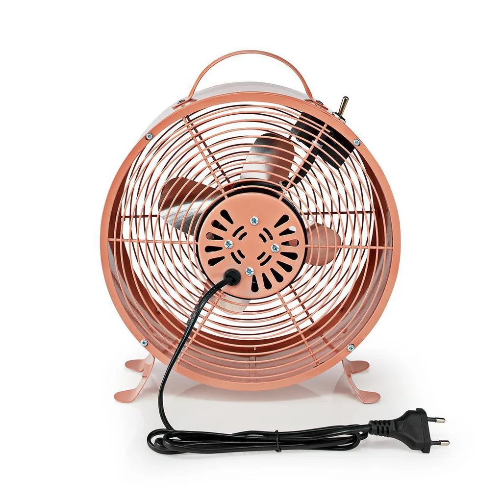 Ventilateur de Table pour Bureau Rose Retro 25cm Nedis 20W Design