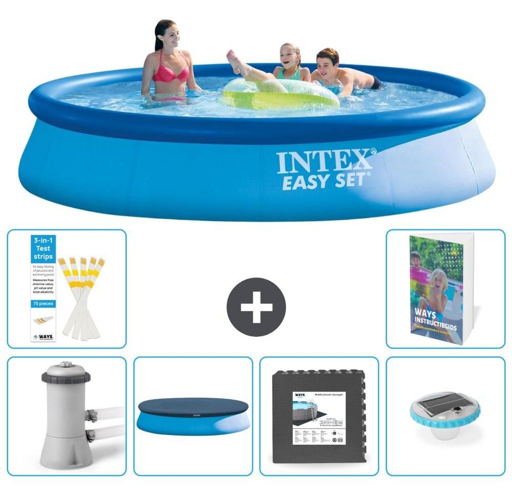 Easy Set Pool Rund - 396x84 cm - 7-teilig S312