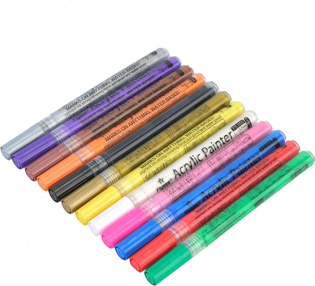 Beliebter Acrylmarker Neuer geruchloser Nadelstift Wasserbasierter Farbstift 0,7 mm Strichbreite