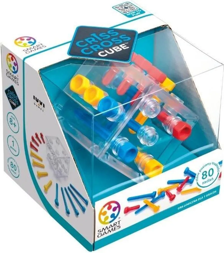 Jeu Smart Games Criss Cross Cube : Casse-tête 3D avec 80 défis
