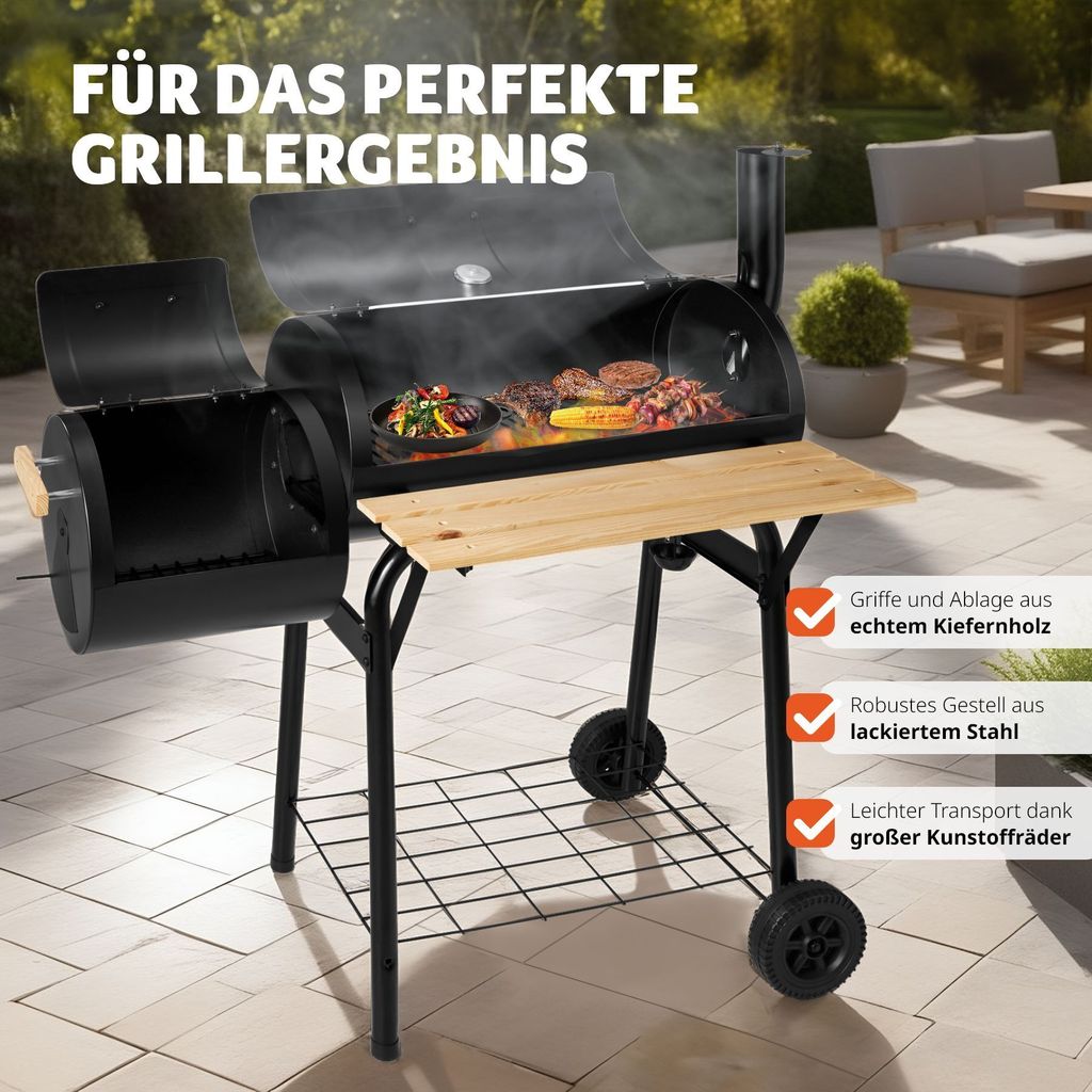 Holzkohlegrill 115 x 67 x 115 cm Produktbild 3
