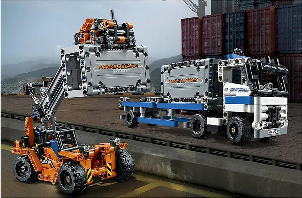 Jeu de construction de transport de conteneurs LEGO Technic 42062 bleu - 4