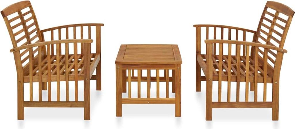 vidaXL 3-tlg. Garten-Lounge-Set Massivholz Akazie