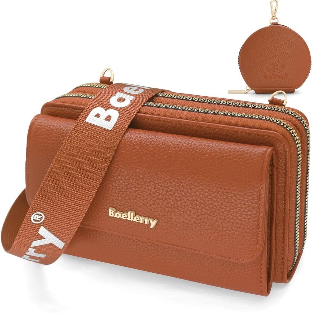 Handytasche zum Umhängen Kleine Handy Umhängetasche Damen Kunstleder Handytasche mit Geldbörse zum Umhängen Crossbody Schultertasche mit Karten...