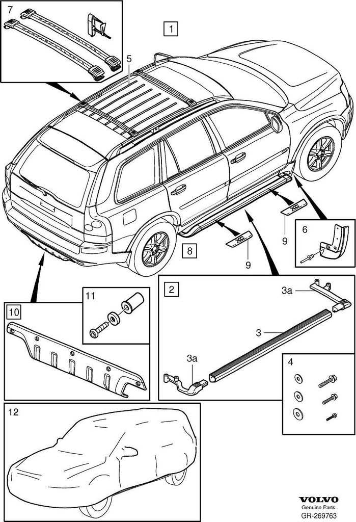 VOLVO XC90 Doppel-Diffusor Spoiler Befestigung hintere Stoßstange OE