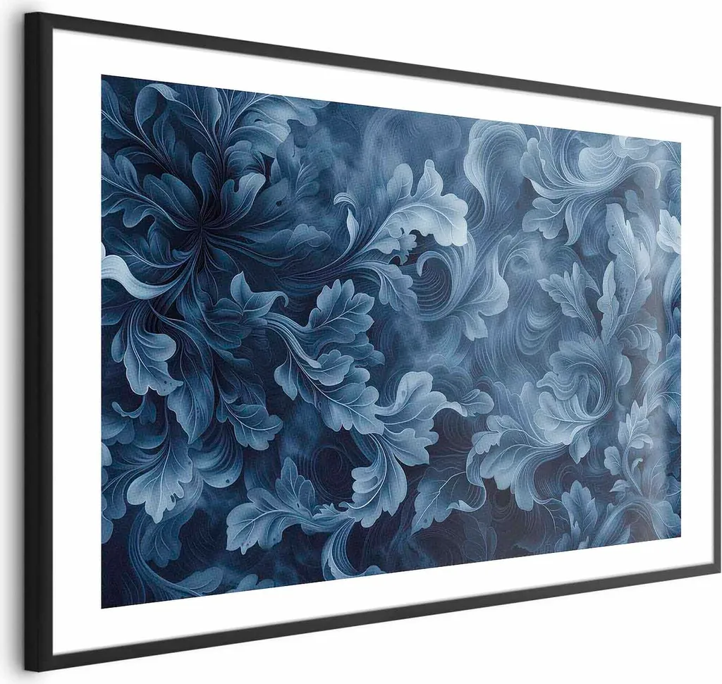 Poster Astratto 90x60 cm con Cornice Nera e Margine | Decorazione Muro