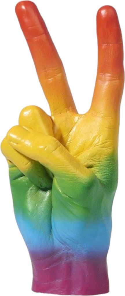 Figurine décorative « Peace » arc-en-ciel : figurine Image du produit 