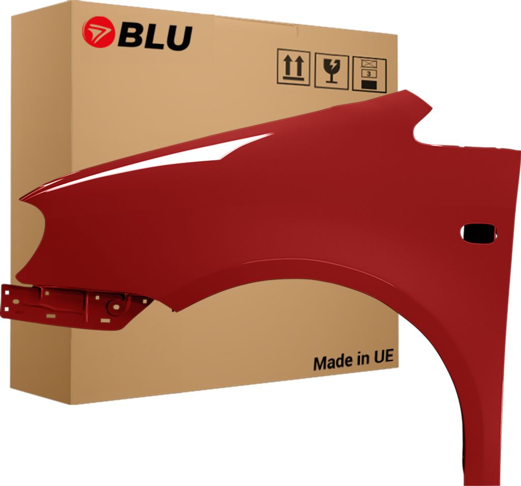 BLU Kotflügel Passend für VW Volkswagen Caddy III 3 2K LA3W Links Rot SpiceRot | 2004-2010 | Vorderseite Vorne | Lackiert | Einbaufertig