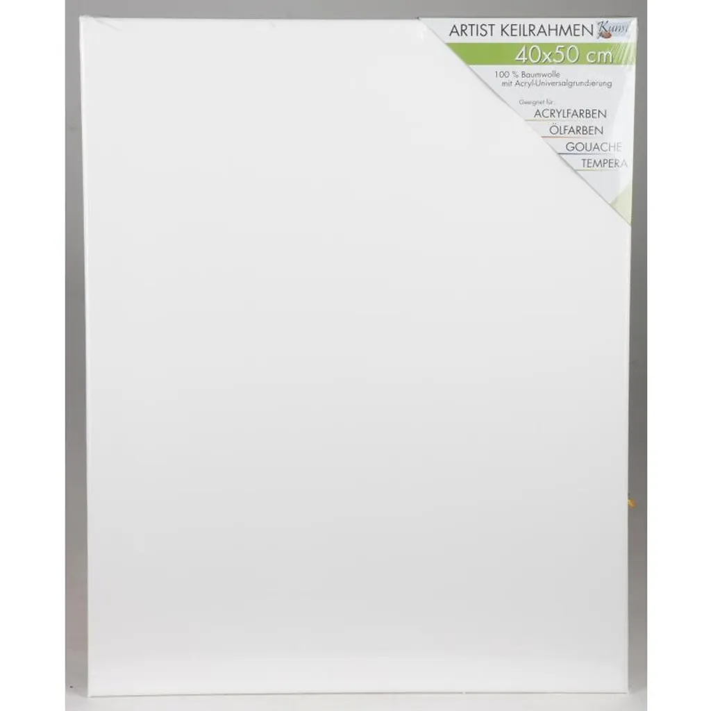 Toile à peindre 40 x 50 cm en coton blanc, pack de 12 cadres bois art