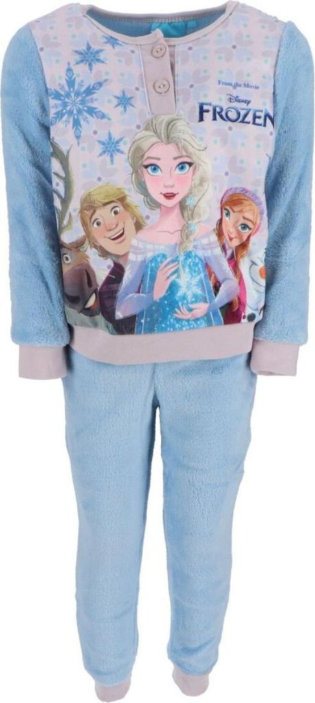 Disney Frozen Schlafanzug – Bequemer Korallen-Fleece-Pyjama für Kinder 8 Jahre Blau