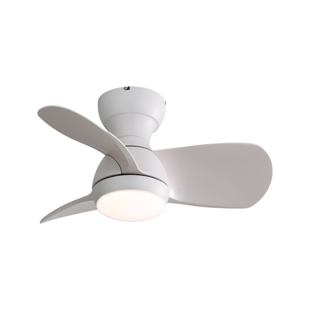 Parrot Uncle 23 Zoll LED Deckenventilator mit Fernbedienung, 3 dimmbare Farben, 3 ABS-Flügeln & DC Motor für Schlafzimmer
