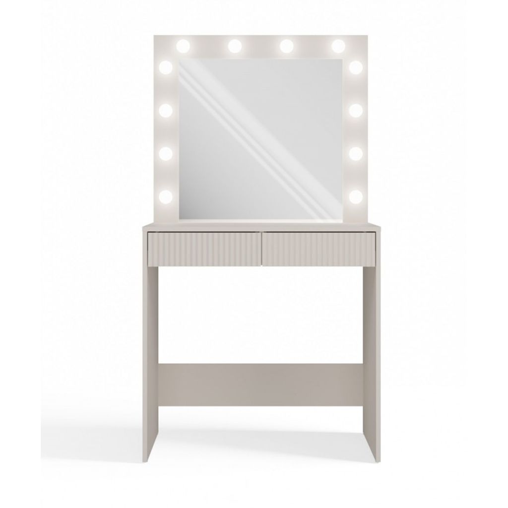 Table de toilette ROMERA - cachemire + miroir et éclairage Image du produit 
