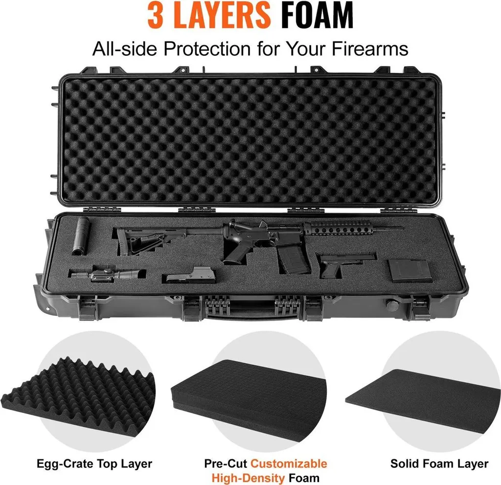 Valise rigide pour arme à feu avec mousse protectrice et étanche IP67 - 3