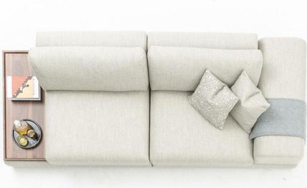 Sofa Couch Luxus Wohnzimmer Design 260cm Big Sofas 3 Sitzer Grau Neu